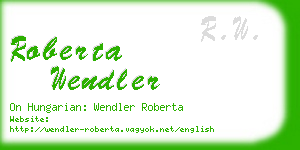 roberta wendler business card